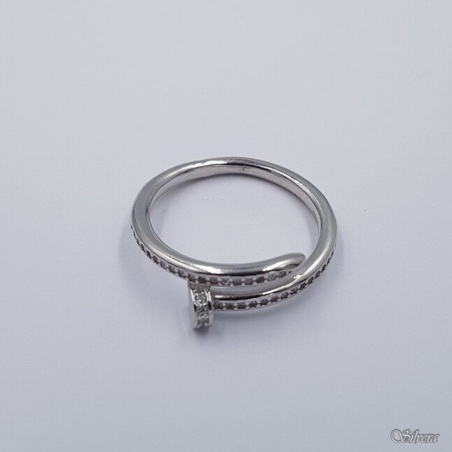 Sidabrinis žiedas su cirkonias Z583; 17,5 mm 1 Sidabrinis žiedas su cirkonias Z583; 17,5 mm 1
