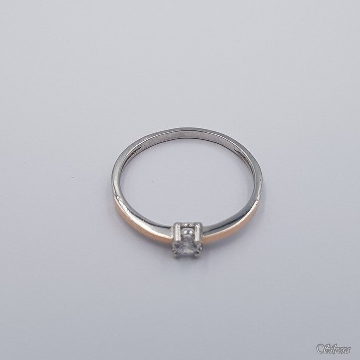 Sudraba gredzens ar zelta detaļām un cirkonu Z1998; 16,5 mm 1 Sudraba gredzens ar zelta detaļām un cirkonu Z1998; 16,5 mm 1
