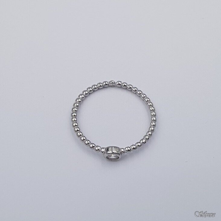 Sidabrinis žiedas su cirkoniu Z453; 19 mm 1 Sidabrinis žiedas su cirkoniu Z453; 19 mm 1