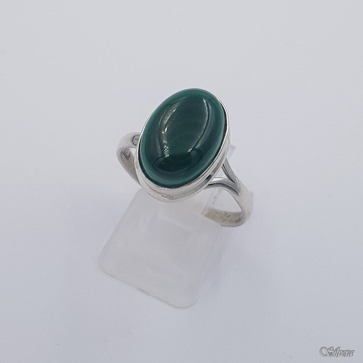 Sidabrinis žiedas su malachitu Z0079; 19,5 mm Sidabrinis žiedas su malachitu Z0079; 19,5 mm
