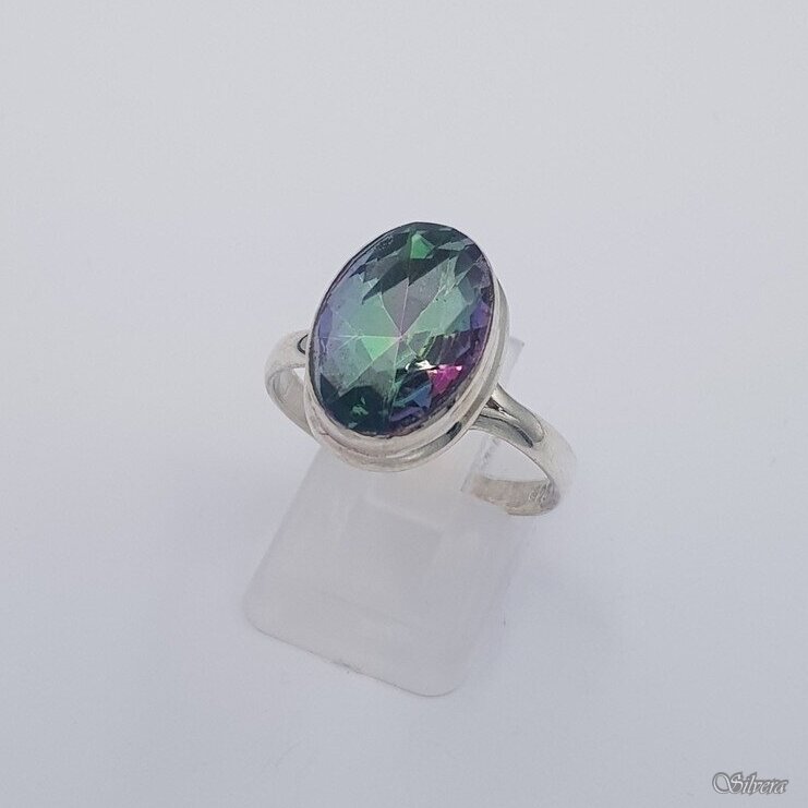Sudraba gredzens ar mistisko topāzu Z0090; 18 mm Sudraba gredzens ar mistisko topāzu Z0090; 18 mm