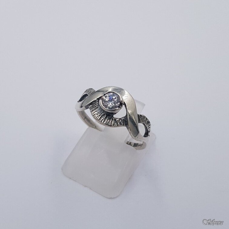 Sidabrinis žiedas su cirkoniu Z411; 17,5 mm Sidabrinis žiedas su cirkoniu Z411; 17,5 mm