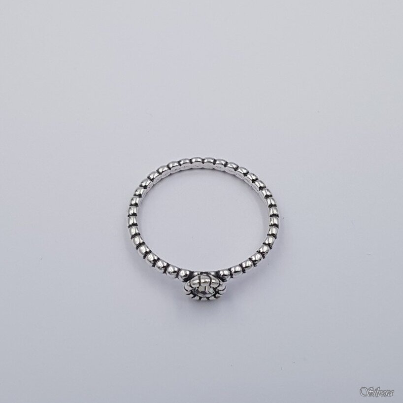 Sidabrinis žiedas su cirkoniu Z435; 18 mm 1 Sidabrinis žiedas su cirkoniu Z435; 18 mm 1