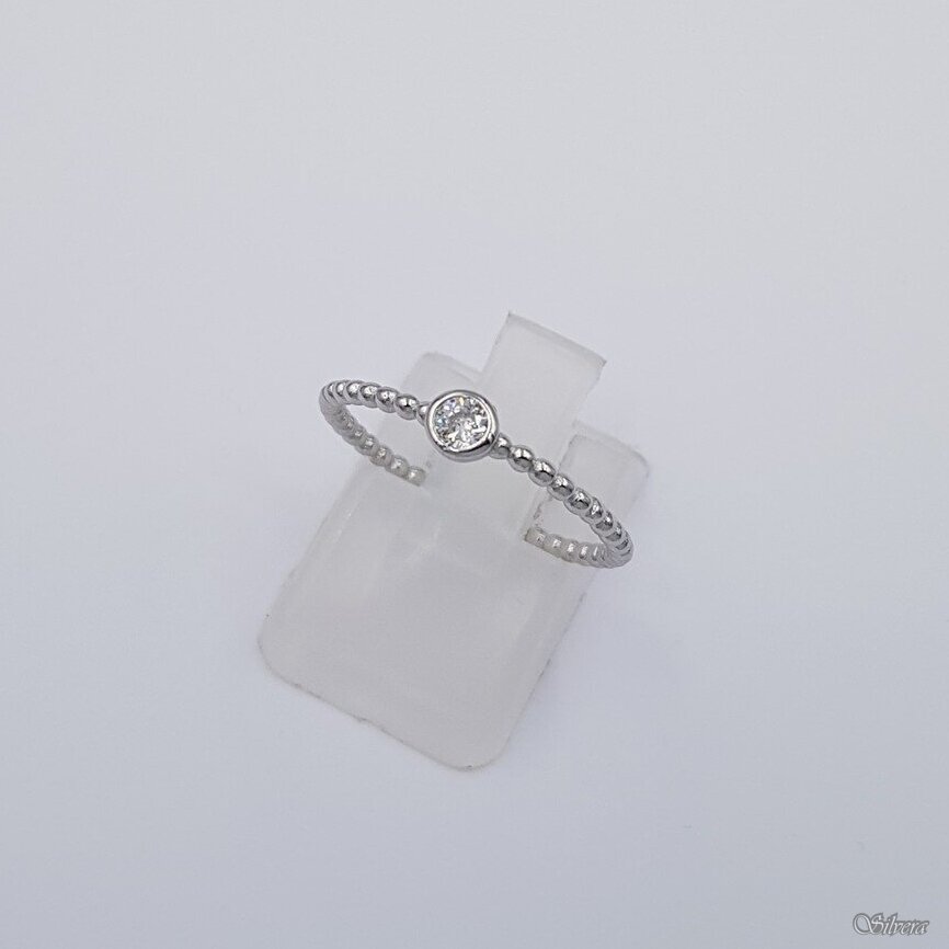 Sidabrinis žiedas su cirkoniu Z453; 19 mm Sidabrinis žiedas su cirkoniu Z453; 19 mm