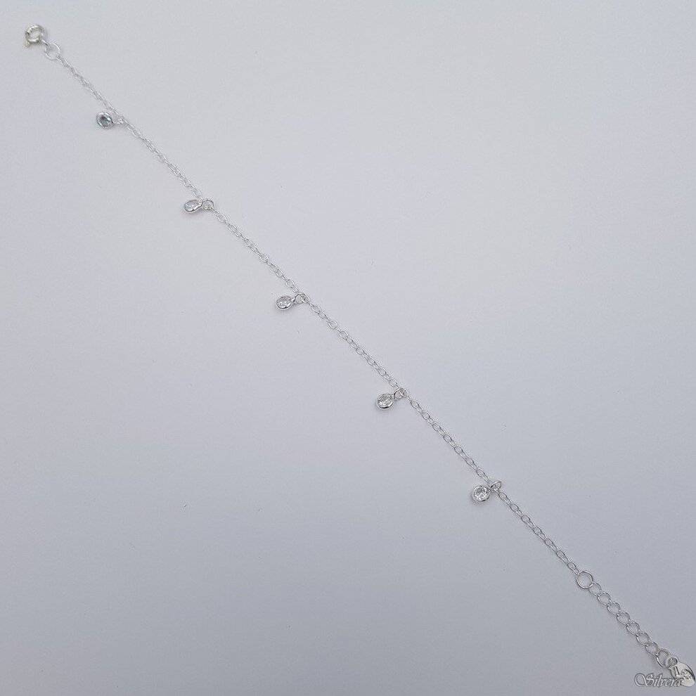 Sudraba aproce ar cirkoniju AK222; 18-20 cm 1